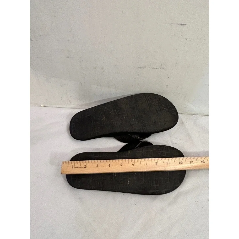 Reef Flip Flop Sandals Size 9 Black Frayed Strap Sporty Beach Women